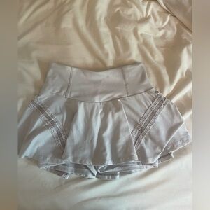 White free people movement pleats and thank you skort